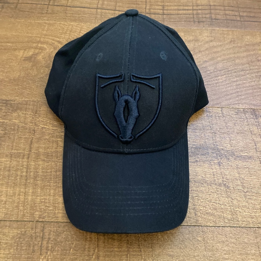 Tipperary Equestrian Navy Hat Adjustable Embroidered Horse Logo EUC OSFM